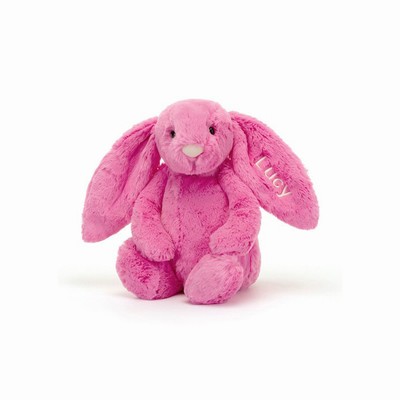 Jellycat Bashful Hot Pink Konijn Medium | KQ3265947